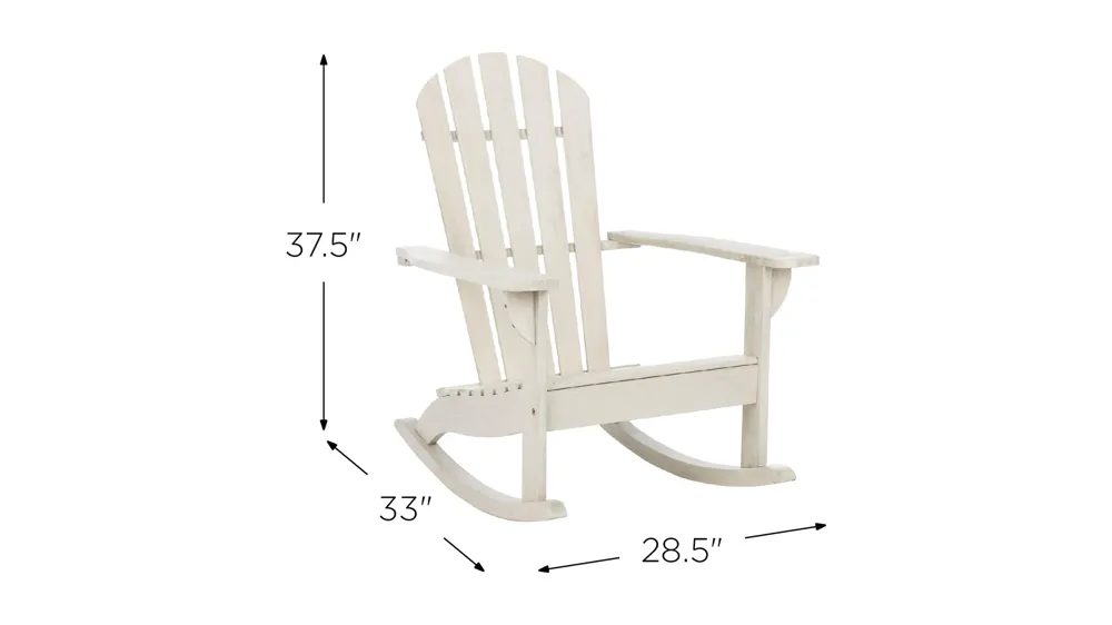 Newton Outdoor Adirondack Rocking Chair Dimensions