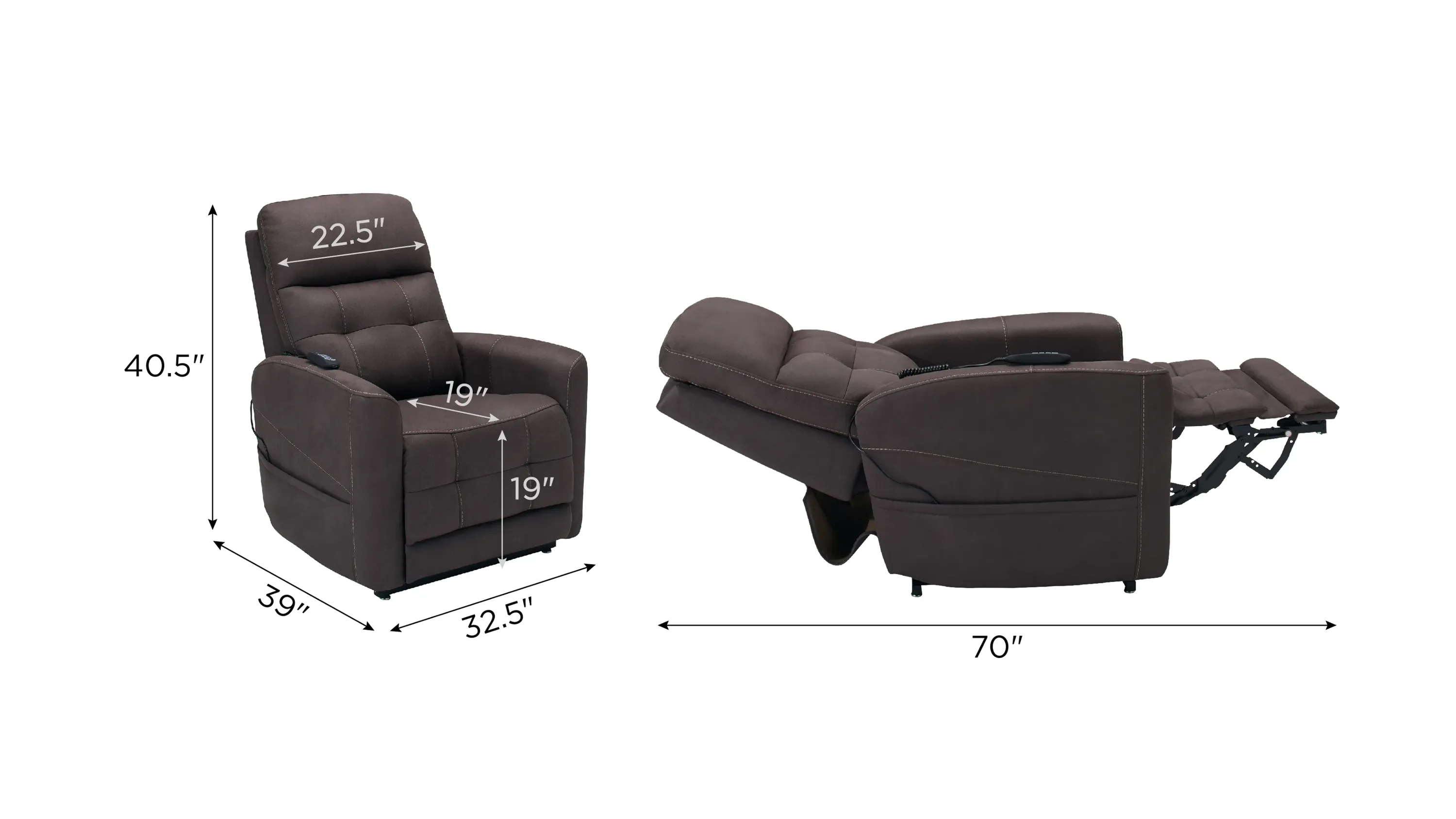 らむ Laverne Microfiber Power Lift Recliner | Raymour & Flanigan
