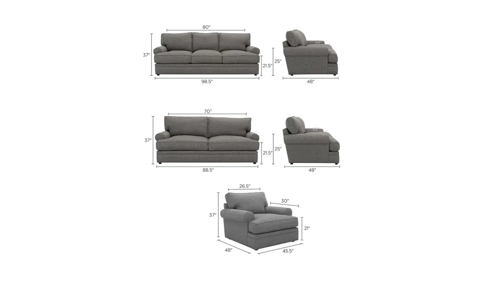 Wilkinson Living Room Set Dimensions