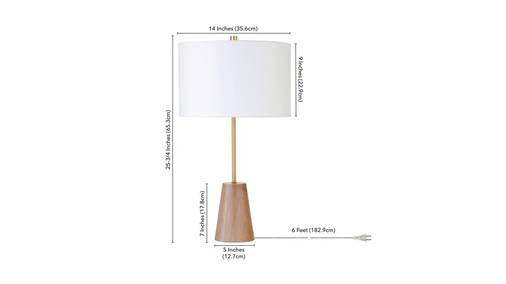 Killian Table Lamp Dimensions