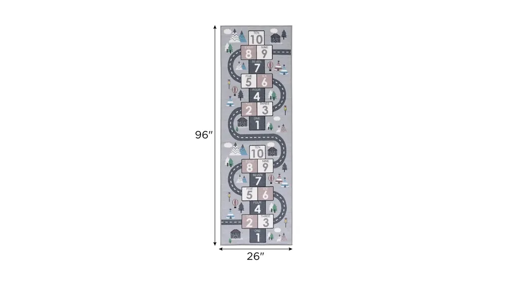 Delhi Kids' Playhouse Rug Dimensions