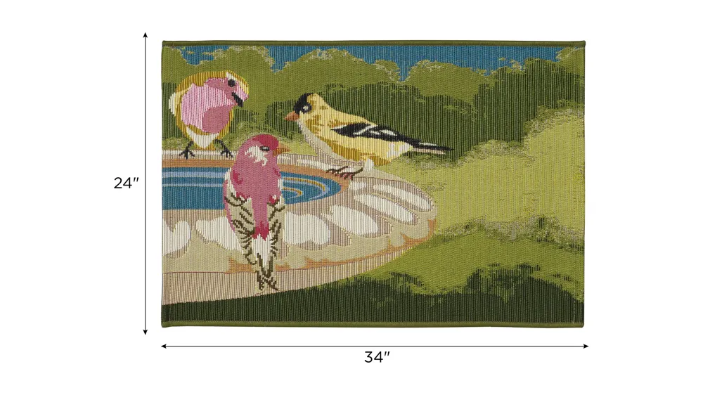 Esencia Bathing Birdies Indoor/Outdoor Mat Dimensions