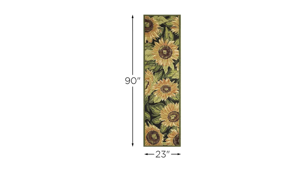 Marina Sunflowers Indoor/Outdoor Rug Dimensions