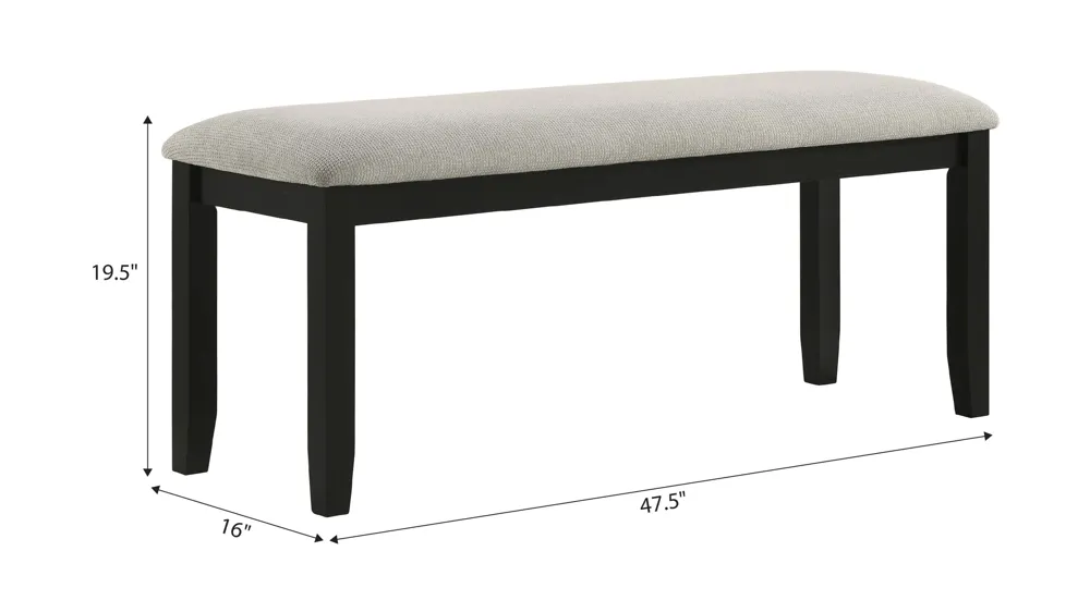 Folio Dining Bench Dimensions