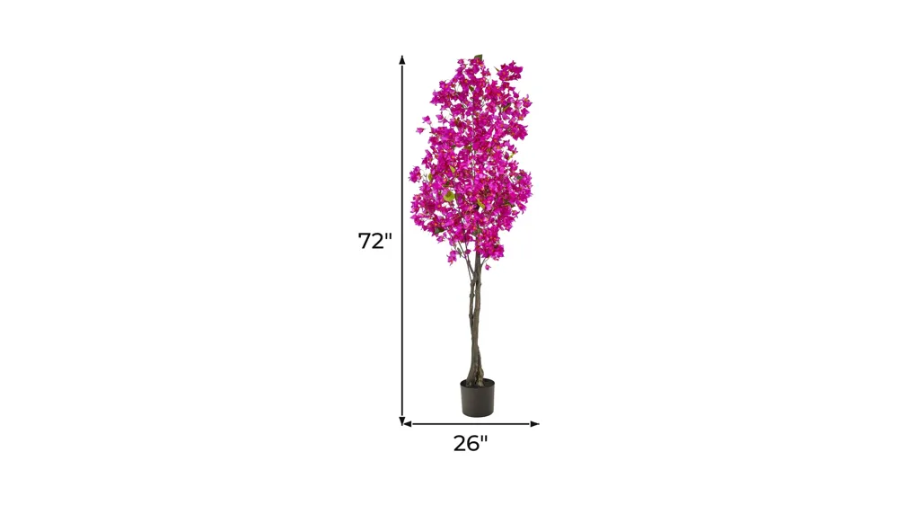 6' Bougainvillea Artificial Tree Dimensions