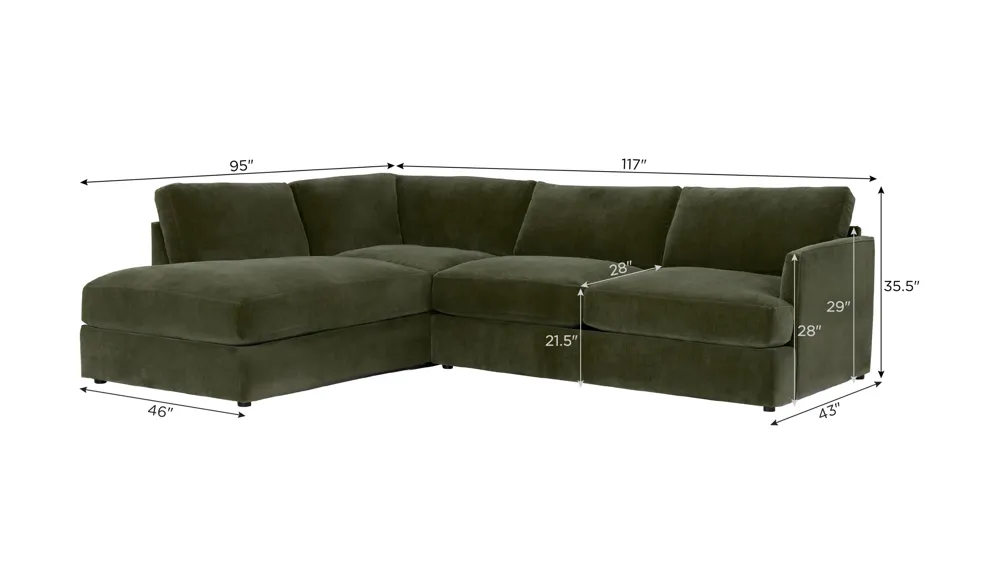Everest 2-pc. Sectional Dimensions
