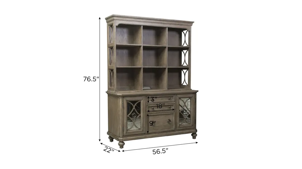 Simply Elegant Credenza & Hutch Set Dimensions