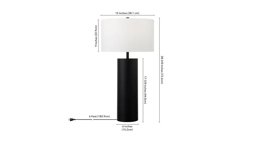 York Table Lamp Dimensions
