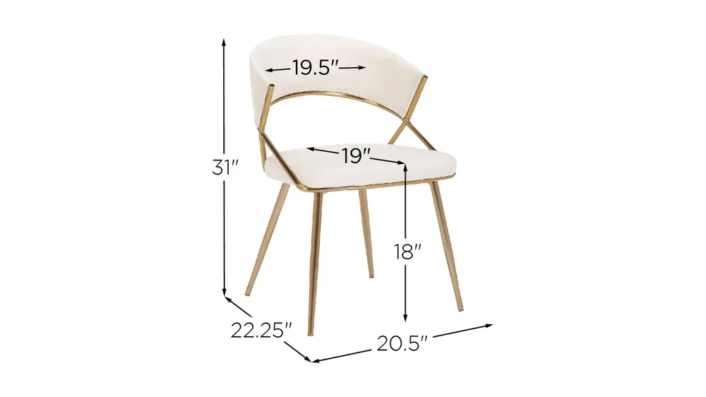 Jie Dining Chairs - Set of 2 Dimensions