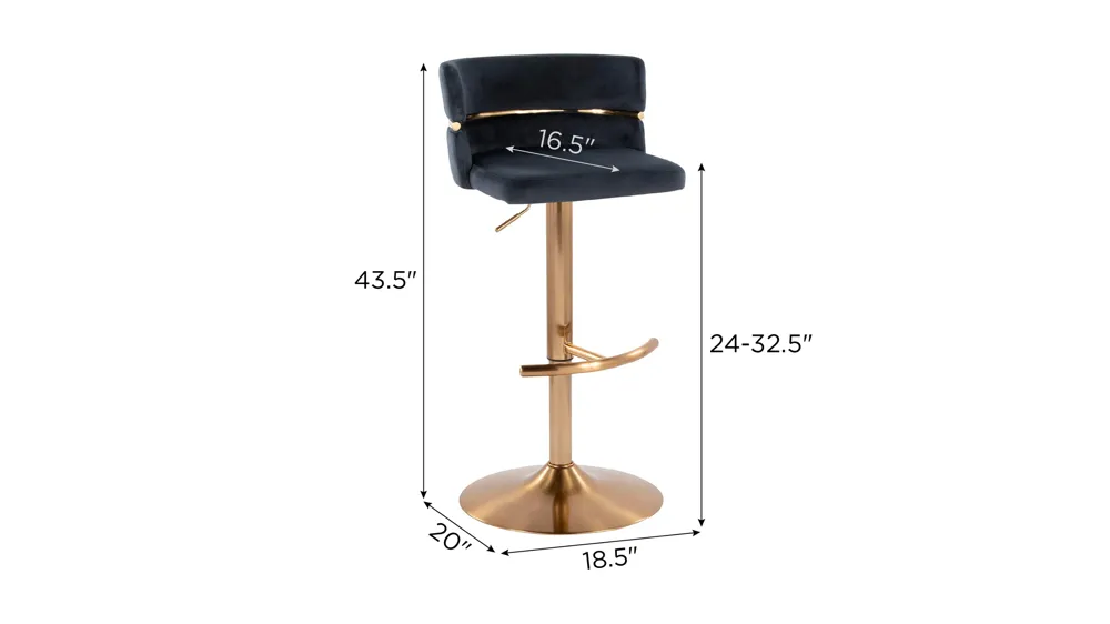 Cinch Adjustable Barstool - Set of 2 Dimensions