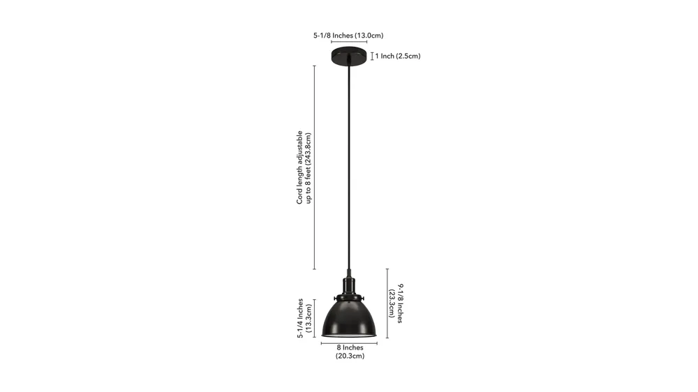 Pari Pendant Dimensions