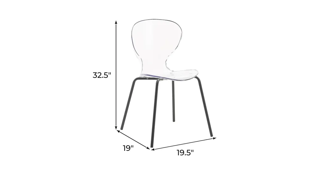 Clarion Dining Chair - Set of 2 Dimensions