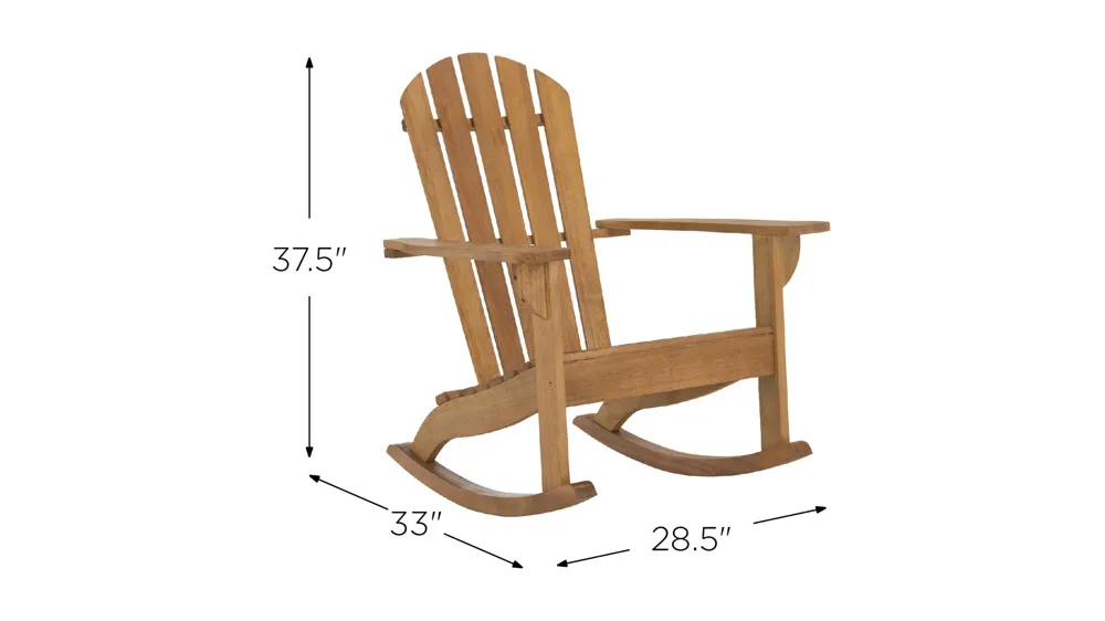 Newton Outdoor Adirondack Rocking Chair Dimensions