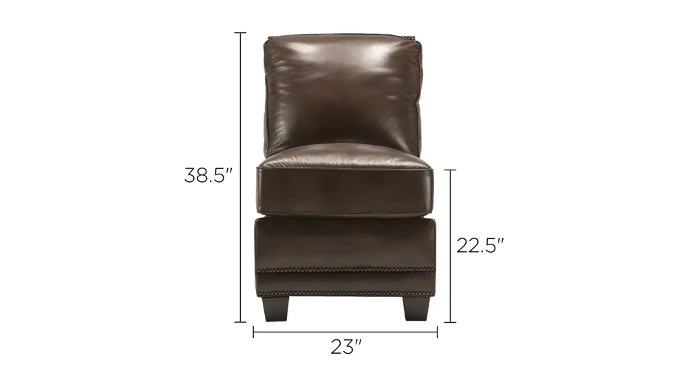 Romano Armless Chair Dimensions