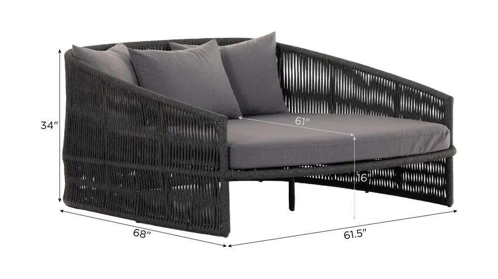 Porto Outdoor Day Bed Dimensions
