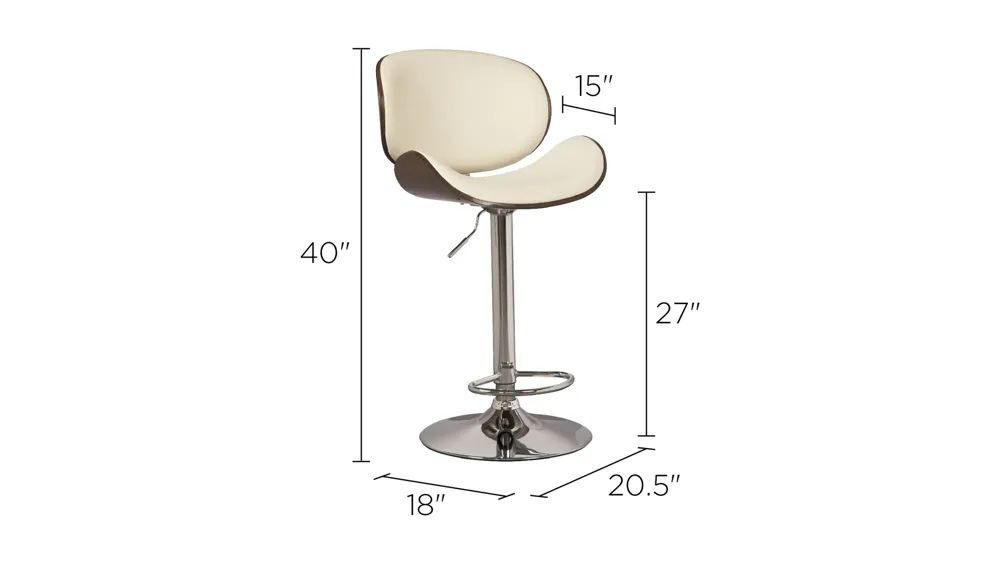 Stroud Upholstered Swivel Bar Stool Dimensions