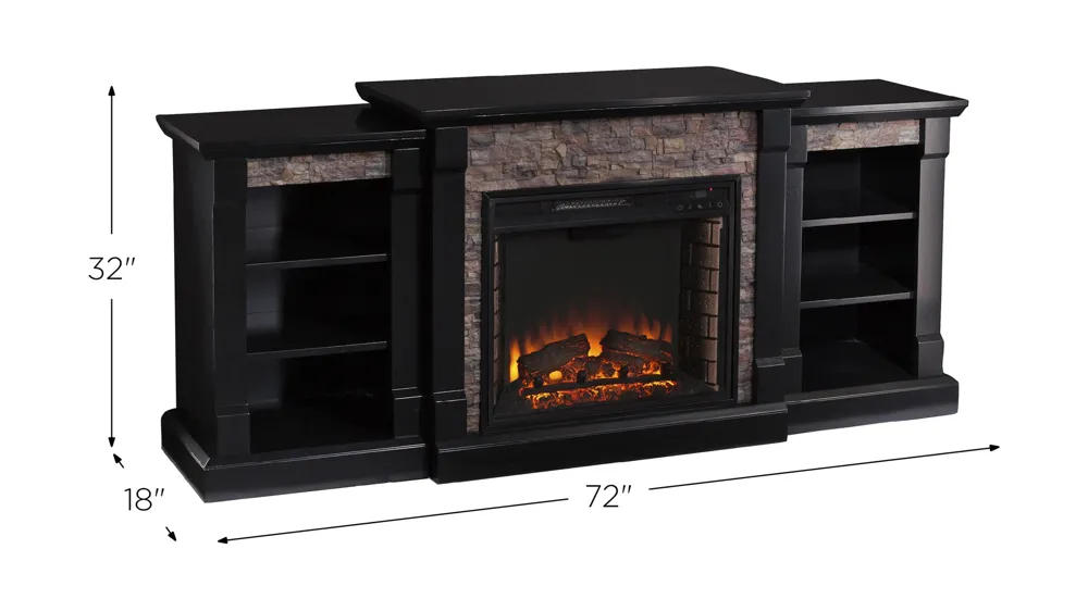 Harrow Bookcase Fireplace Dimensions