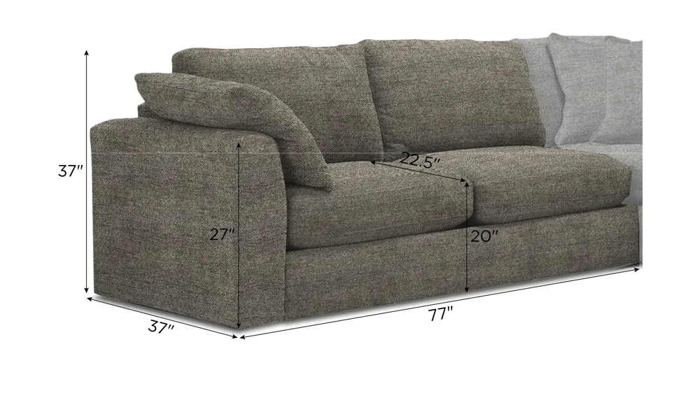 Nappily Left Arm Facing Loveseat Dimensions