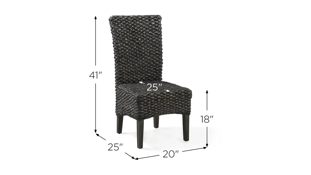 Meadow Woven Dining Chair Dimensions
