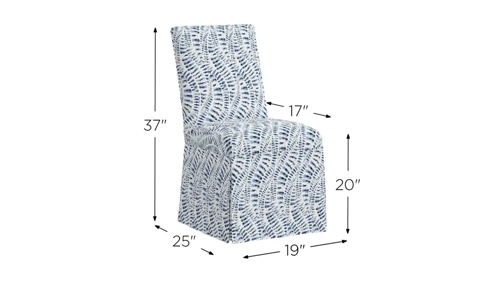 Gertrude Slipcover Dining Chair Dimensions
