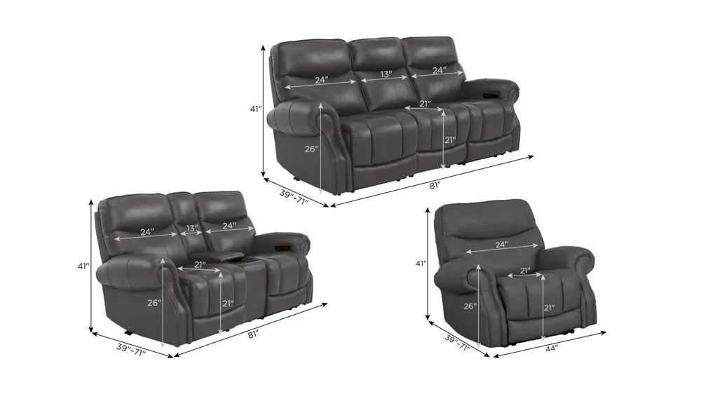 Brooks Living Room Set Dimensions