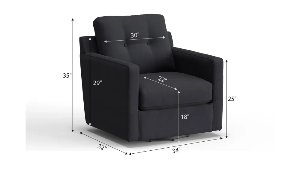 ModularOne Swivel Chair Dimensions