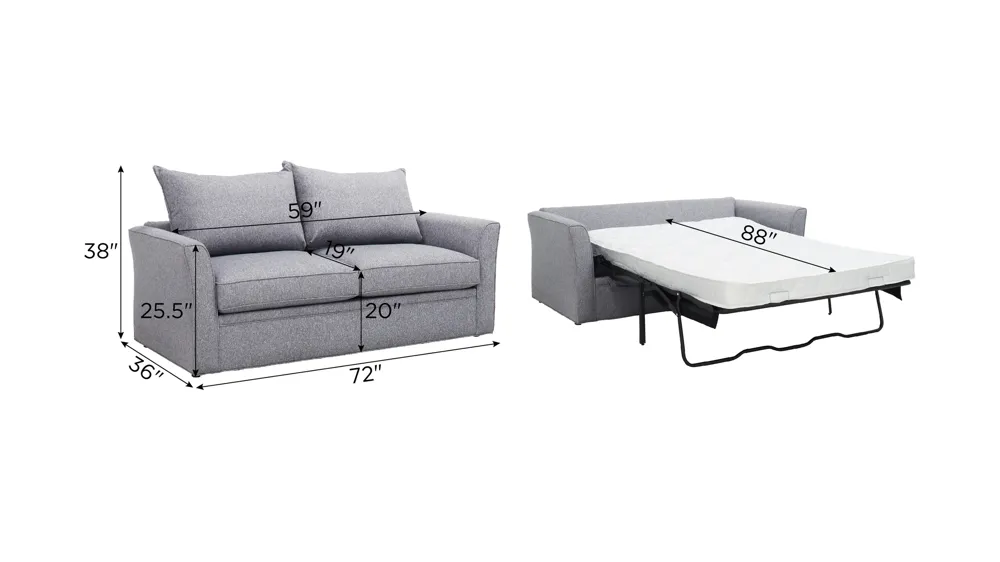 Huxley Full Sleeper Sofa Dimensions