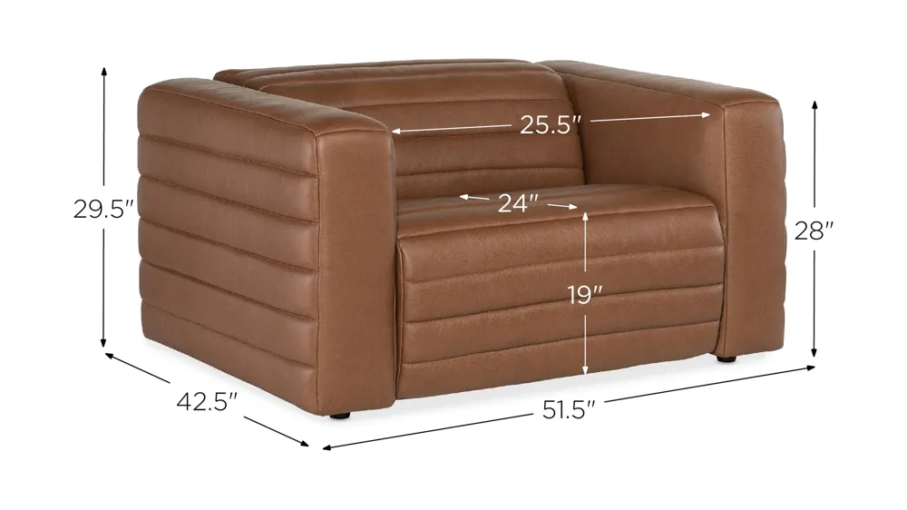 Chatelain Power Recliner with Power Headrest Dimensions