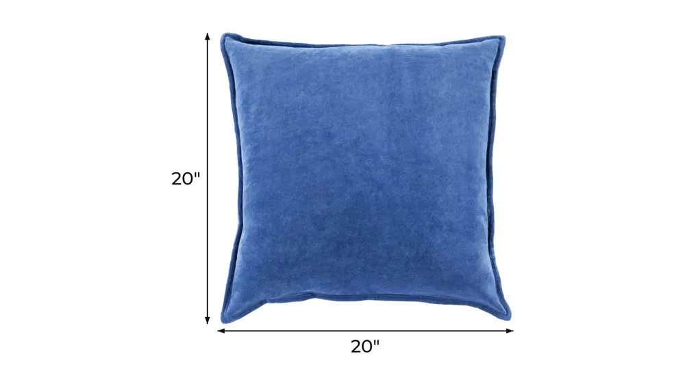 Cotton Velvet 20" Down Throw Pillow Dimensions