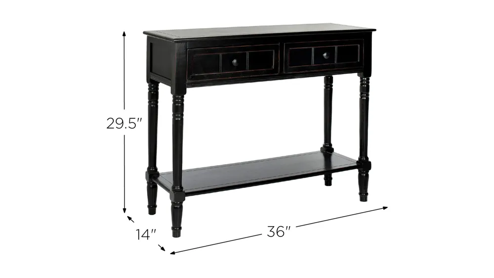 Otto 2 Drawer Console Table Dimensions