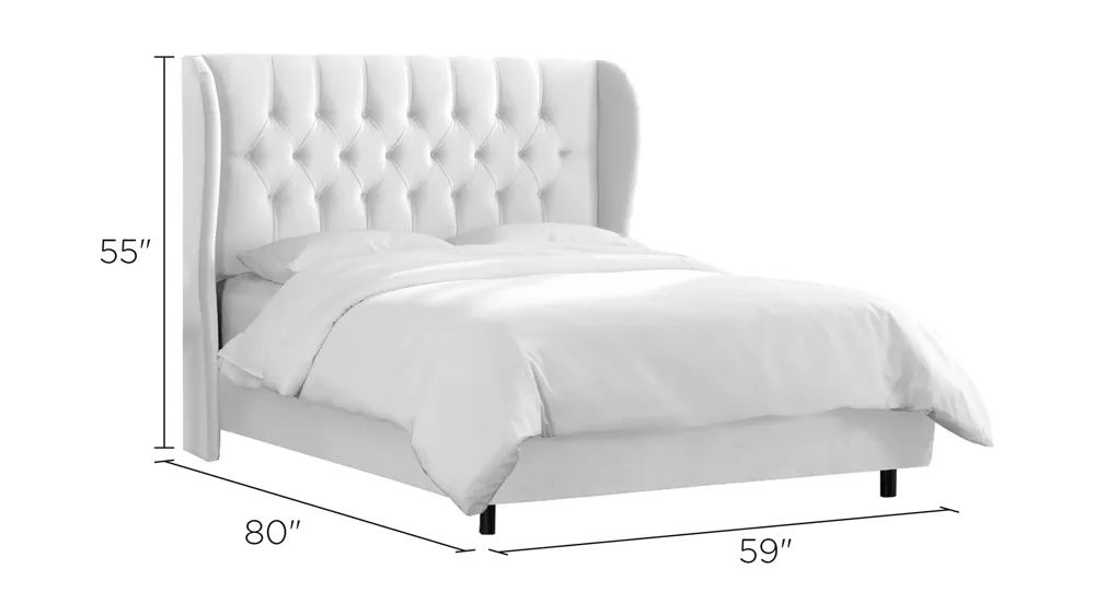 Thayer Wingback Bed Dimensions