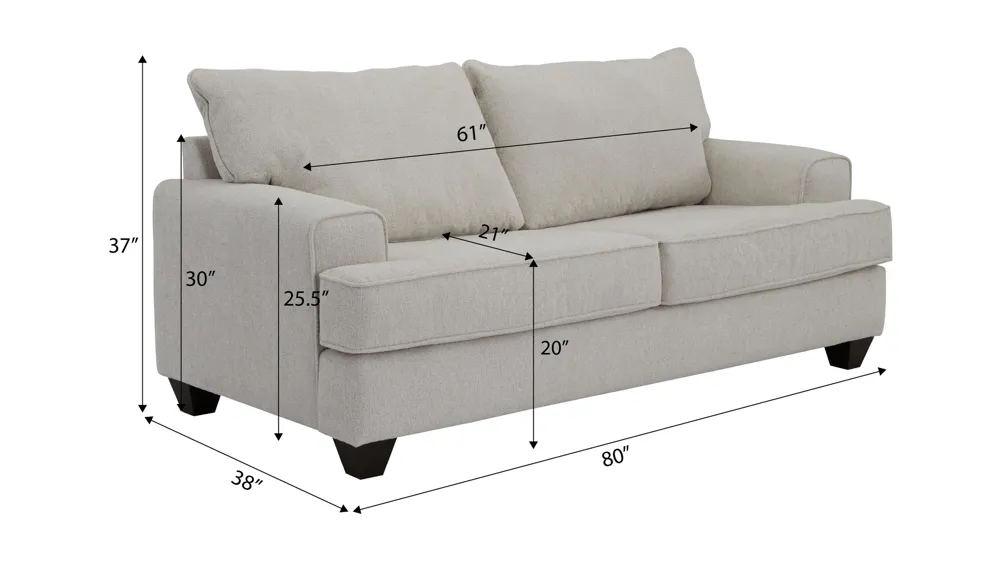 Solara Loveseat Dimensions