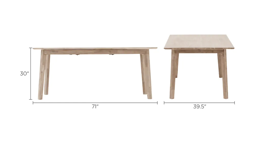 Gia Rectangular Dining Table Dimensions