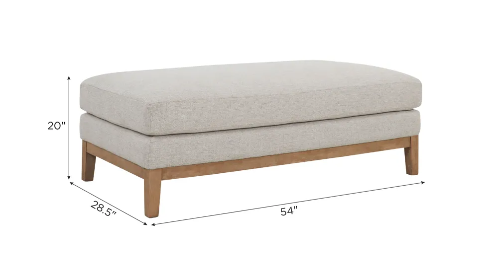 Merino Cocktail Ottoman Dimensions