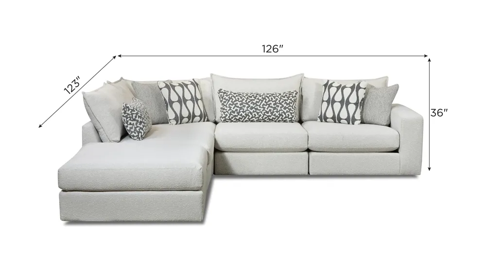 Durango 5-pc. Sectional Dimensions
