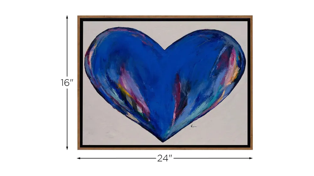 Stratton Open Your Heart Canvas Wall Art by Kelly Merkur Dimensions