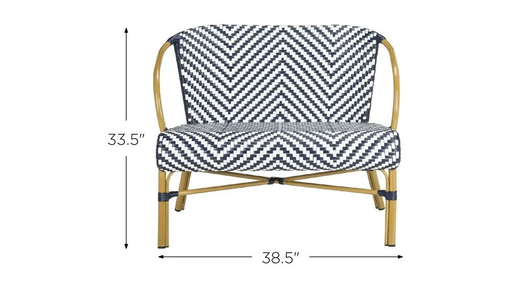 Endelia Outdoor Settee Dimensions