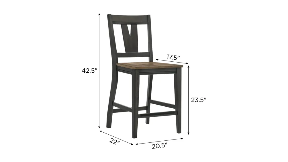Harper Barstool- Set of 2 Dimensions