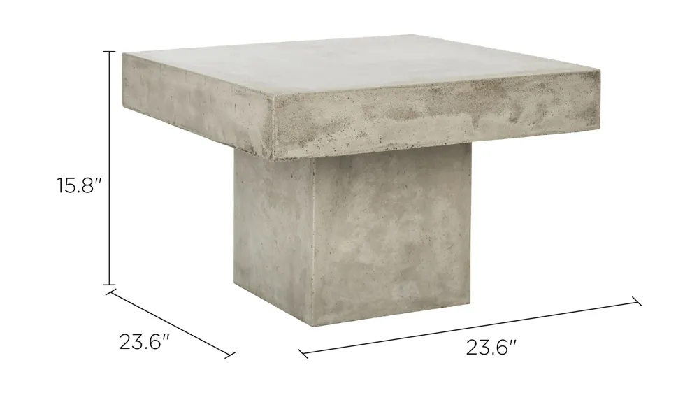 Tallen Indoor/Outdoor Coffee Table Dimensions