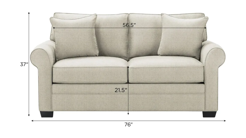 Wellsley Loveseat Dimensions