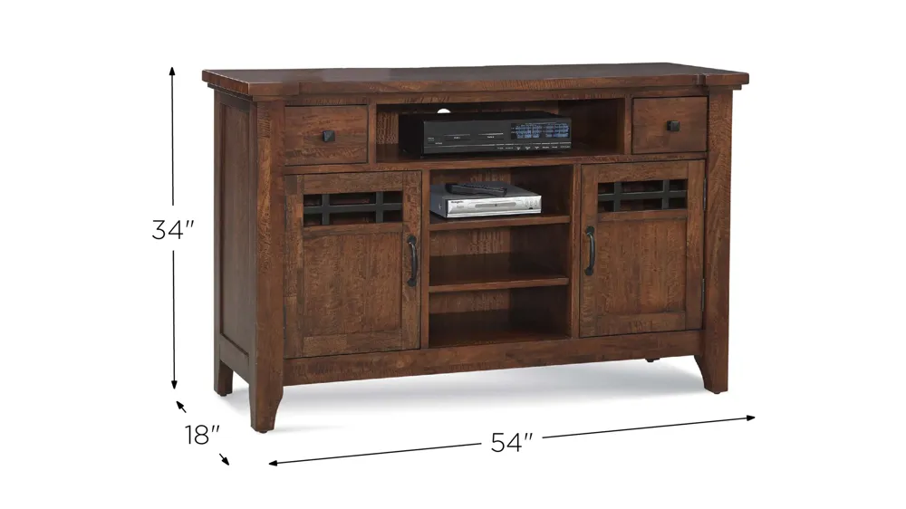 Whistler 54" Entertainment Center Dimensions