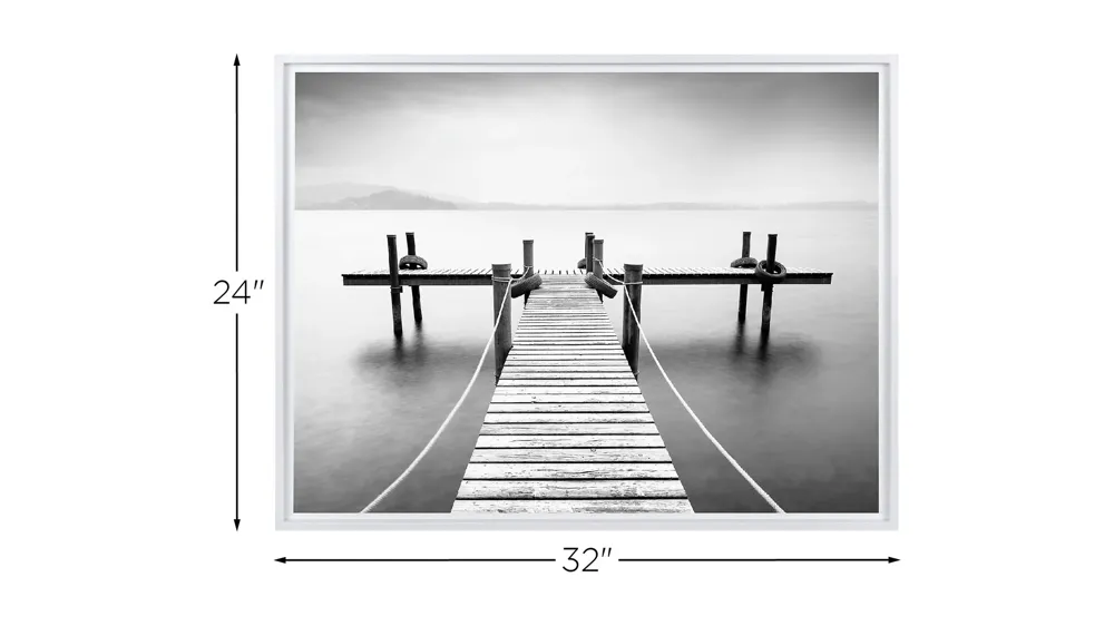 Stratton Lake Pier Canvas Wall Art Dimensions