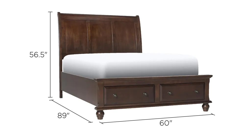 Clarion Full Platform Storage Bed Dimensions