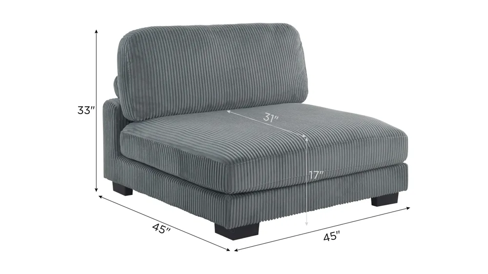 Maverick Armless Chair Dimensions