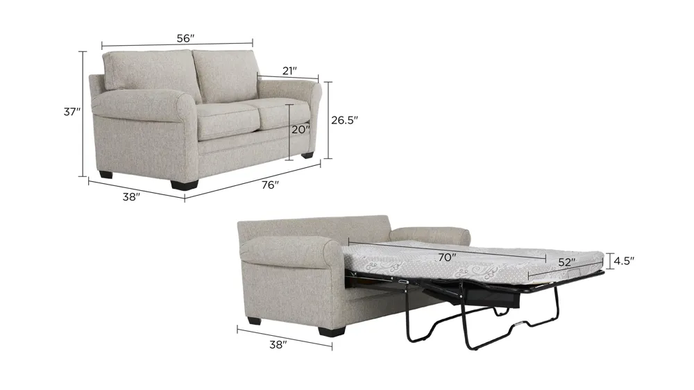 Wellsley Full Sleeper Sofa Dimensions