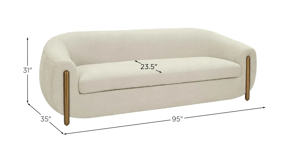 Lina Chenille Sofa Dimensions