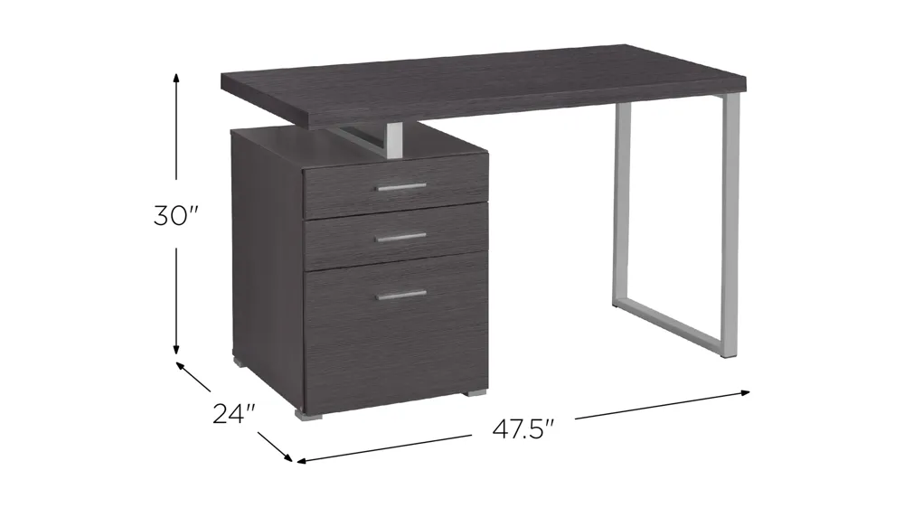 Monarch 48" Computer Desk Dimensions