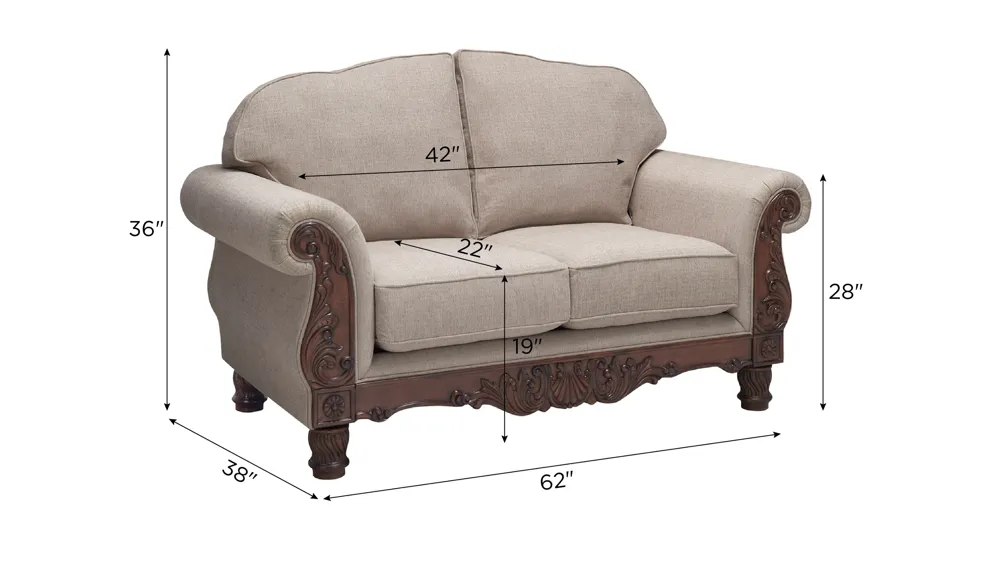 Palazzo Loveseat Dimensions