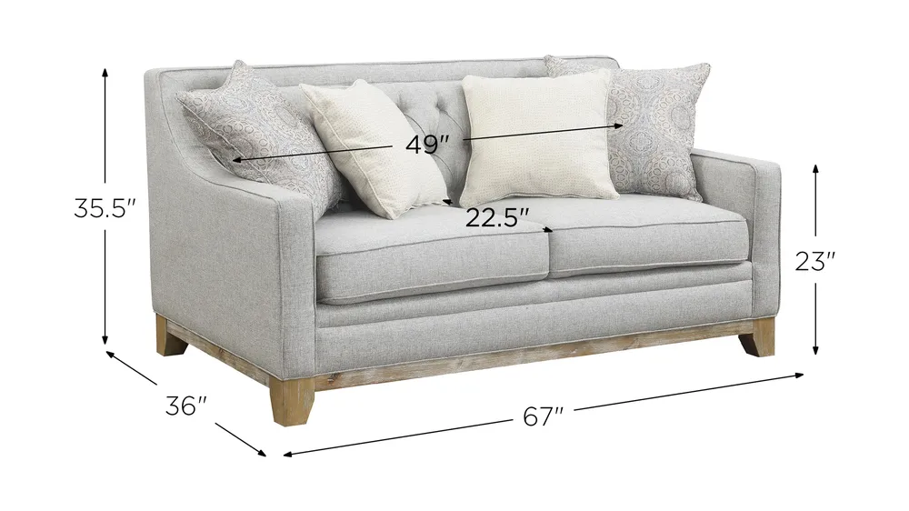 Jaizel Loveseat Dimensions