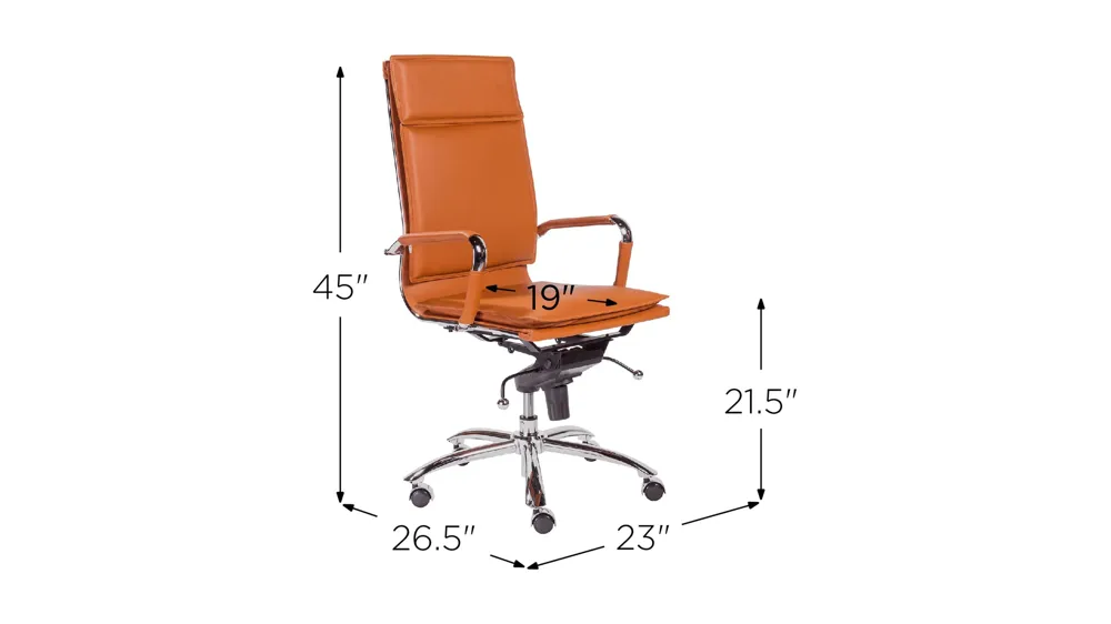 Gunar High Back Office Chair Dimensions